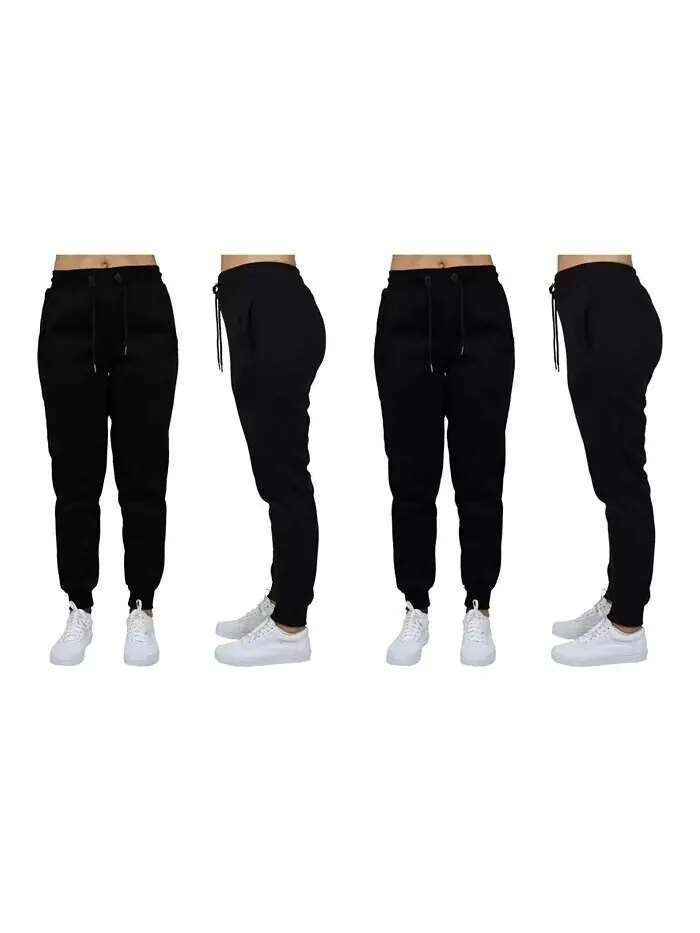 Женские свободные флисовые спортивные штаны Jogger, упаковка из 2 шт Galaxy By Harvic — изображение 1 из 16, черный