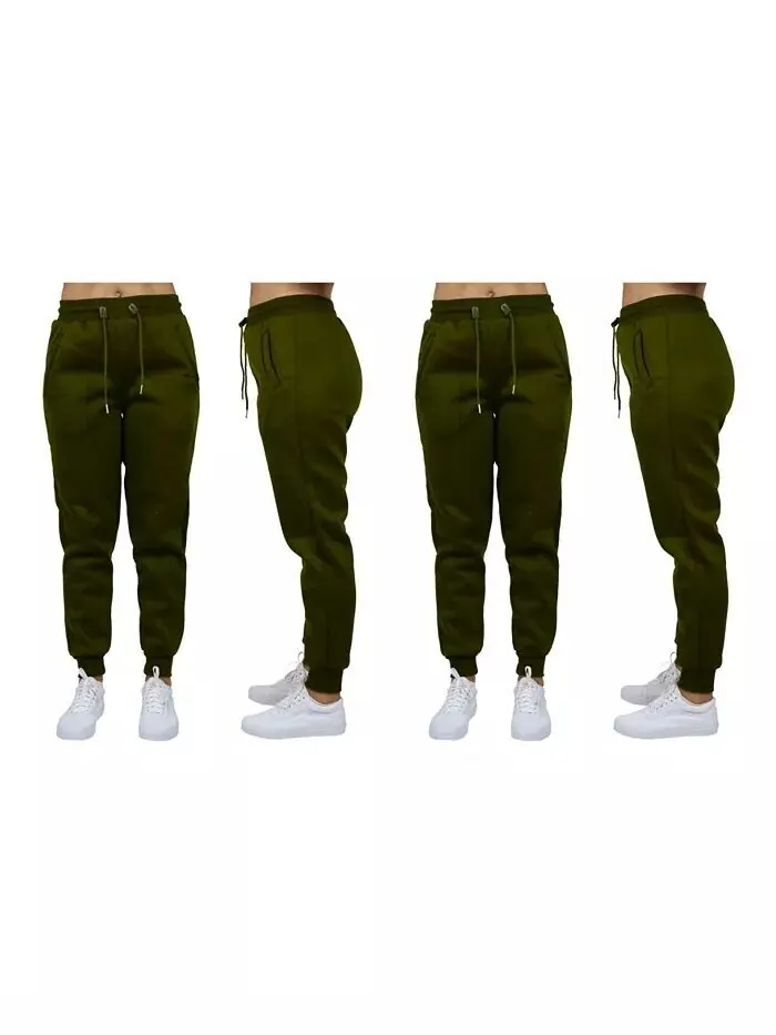 Женские свободные флисовые спортивные штаны Jogger, упаковка из 2 шт Galaxy By Harvic — изображение 16 из 16, черный