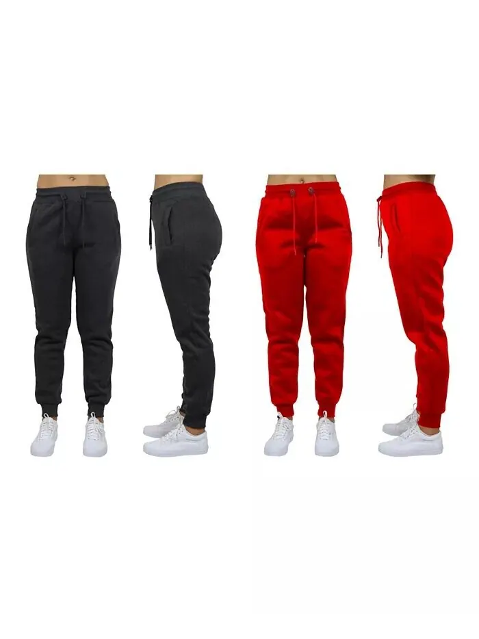 Женские свободные флисовые спортивные штаны Jogger, упаковка из 2 шт Galaxy By Harvic — изображение 7 из 16, черный