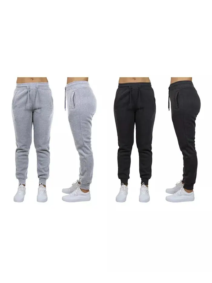 Женские свободные флисовые спортивные штаны Jogger, упаковка из 2 шт Galaxy By Harvic — изображение 10 из 16, черный