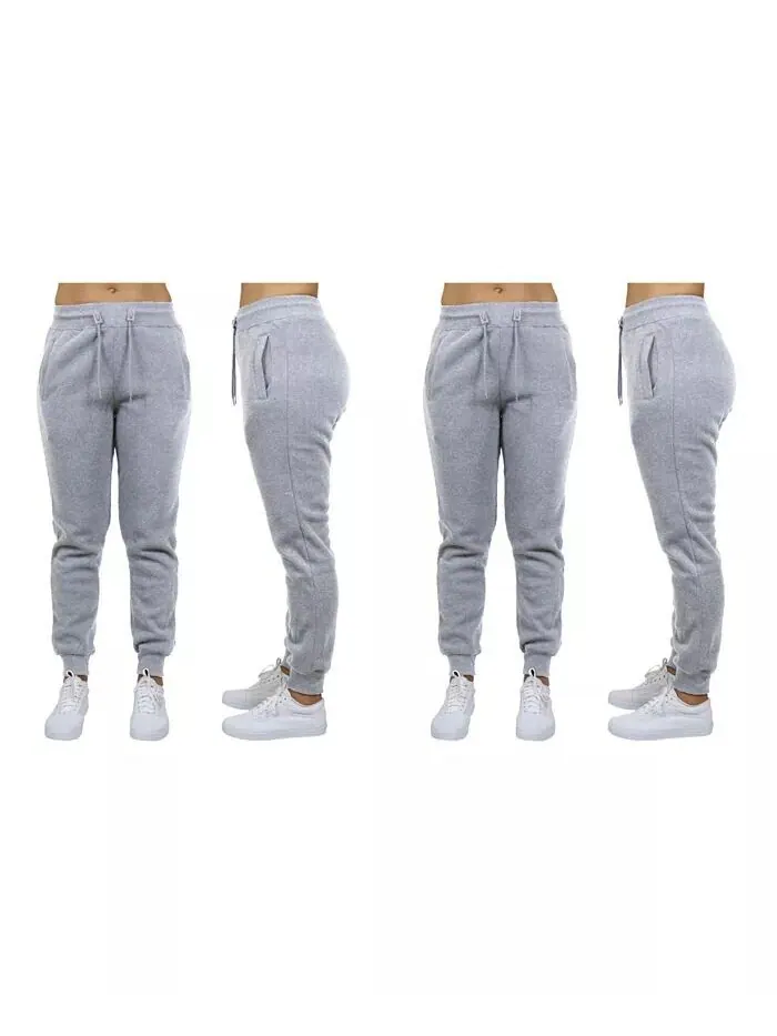 Женские свободные флисовые спортивные штаны Jogger, упаковка из 2 шт Galaxy By Harvic — изображение 12 из 15, темно-серый
