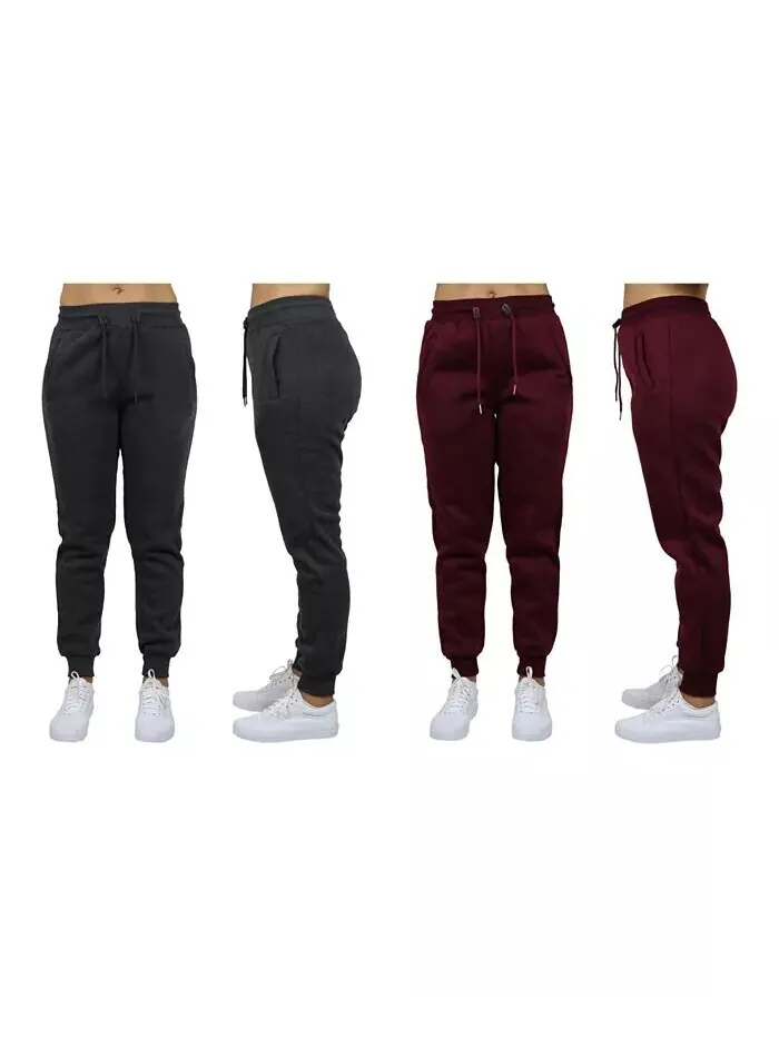 Женские свободные флисовые спортивные штаны Jogger, упаковка из 2 шт Galaxy By Harvic — изображение 5 из 15, темно-серый