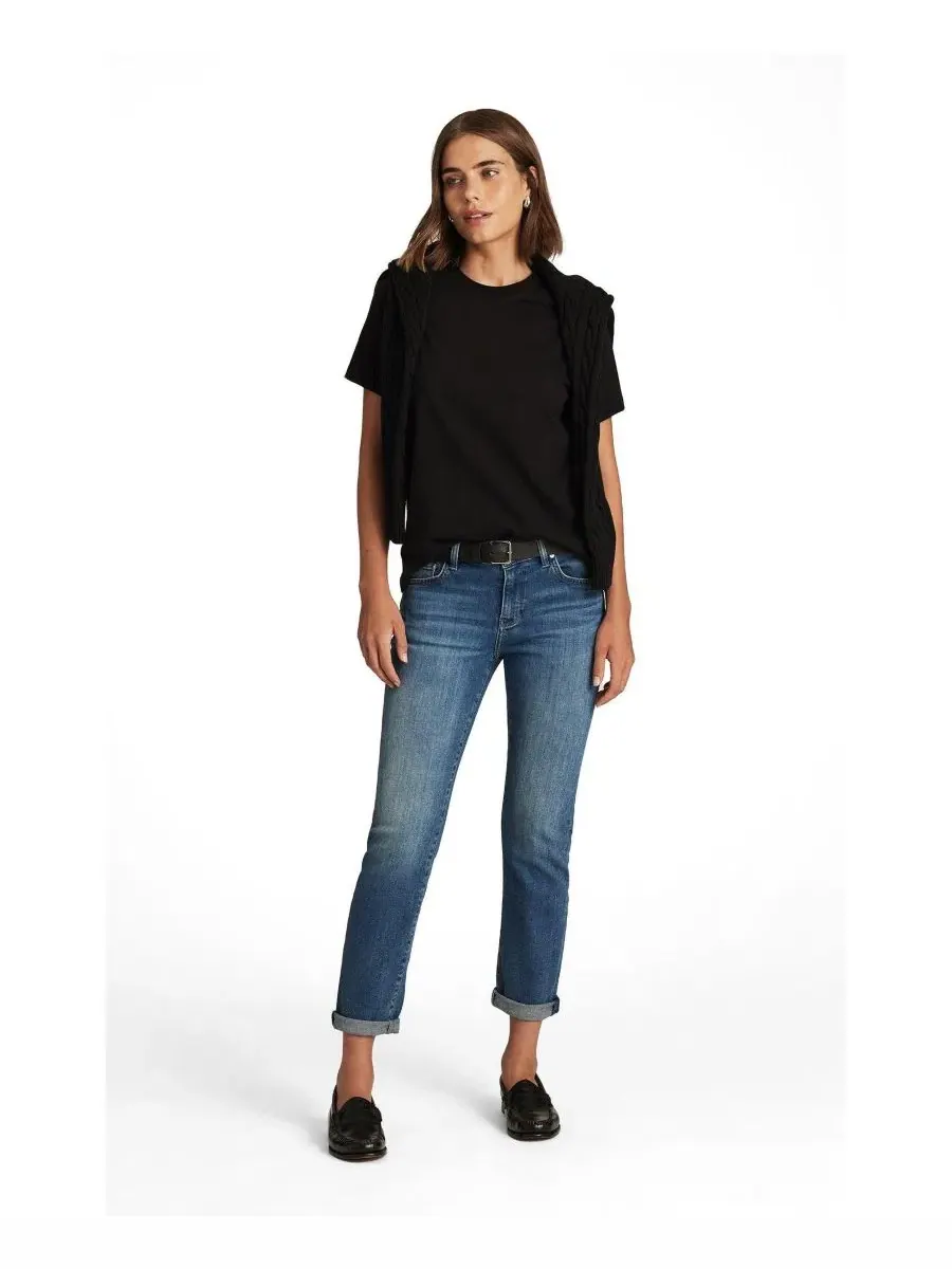 Джинсы женские Mavi Jeans Emma Mid Rise Slim Boyfriend — синий