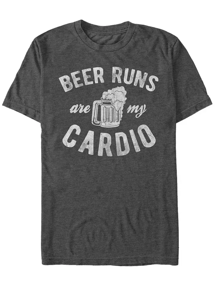 Мужская футболка с коротким рукавом Beer Run Cardio Fifth Sun — изображение 1 из 3, темно-серый