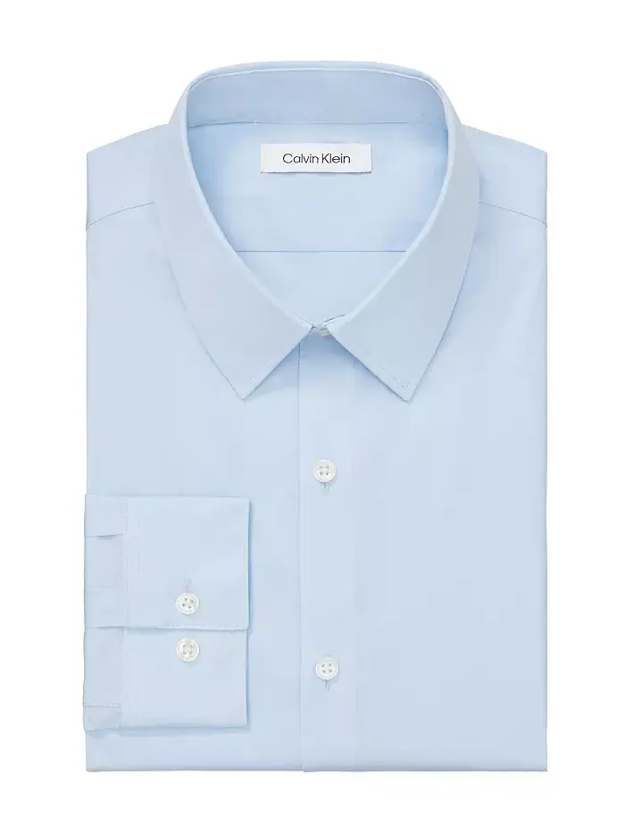 Мужская рубашка CK X Extra-Slim Stretch Calvin Klein — изображение 3 из 7, светлый синий