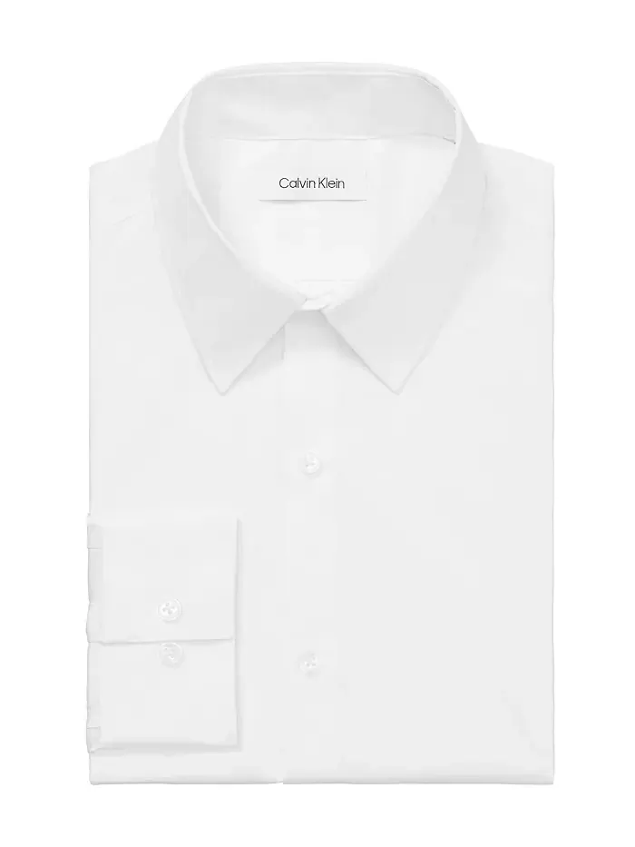 Мужская рубашка CK X Extra-Slim Stretch Calvin Klein — изображение 3 из 7, белый
