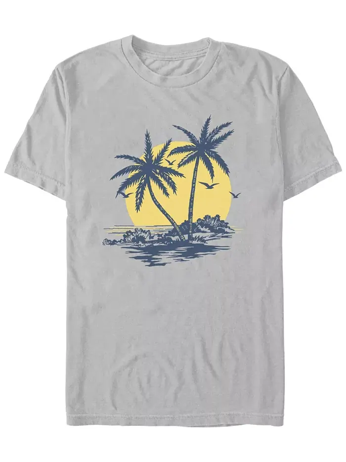 Мужская футболка с коротким рукавом Palms Fifth Sun — изображение 1 из 3, серебряный