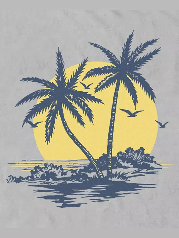 Мужская футболка с коротким рукавом Palms Fifth Sun — изображение 3 из 3, серебряный