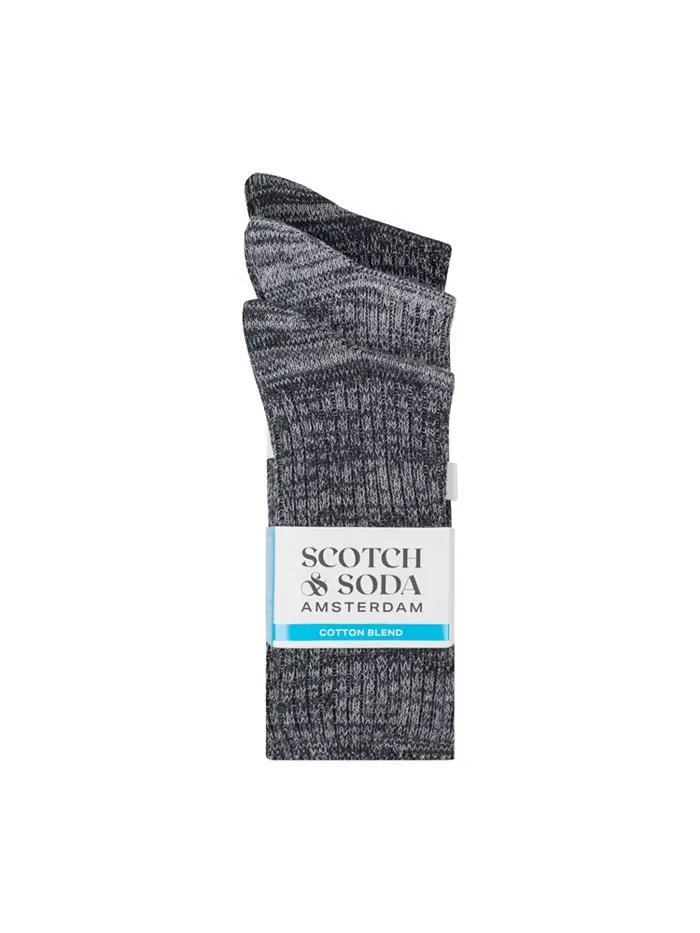 Мужские махровые носки-гольфы Ribbed Crew, 3 пары SCOTCH & SODA — изображение 2 из 2, темно-серый