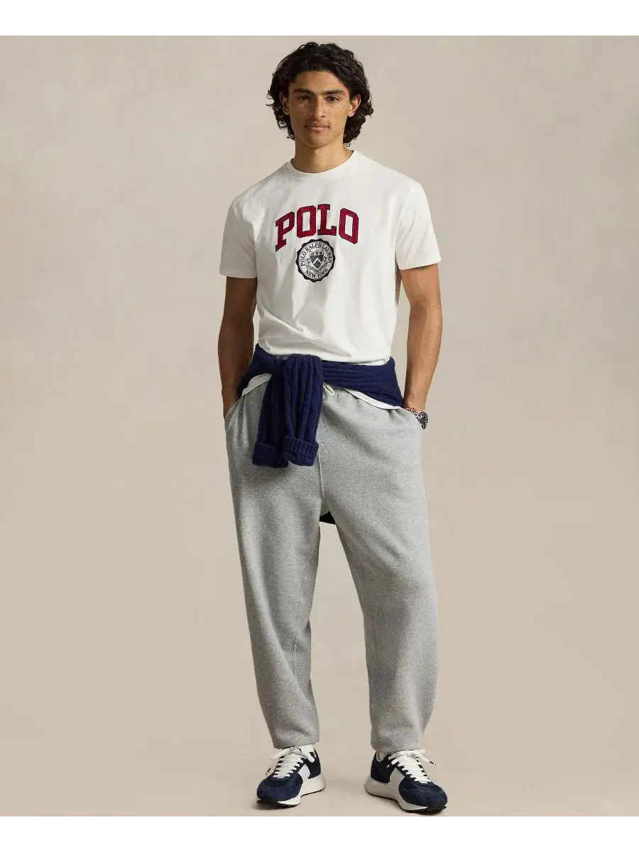 Футболка с логотипом, хлопковая Polo Ralph Lauren — изображение 2 из 5, голубой
