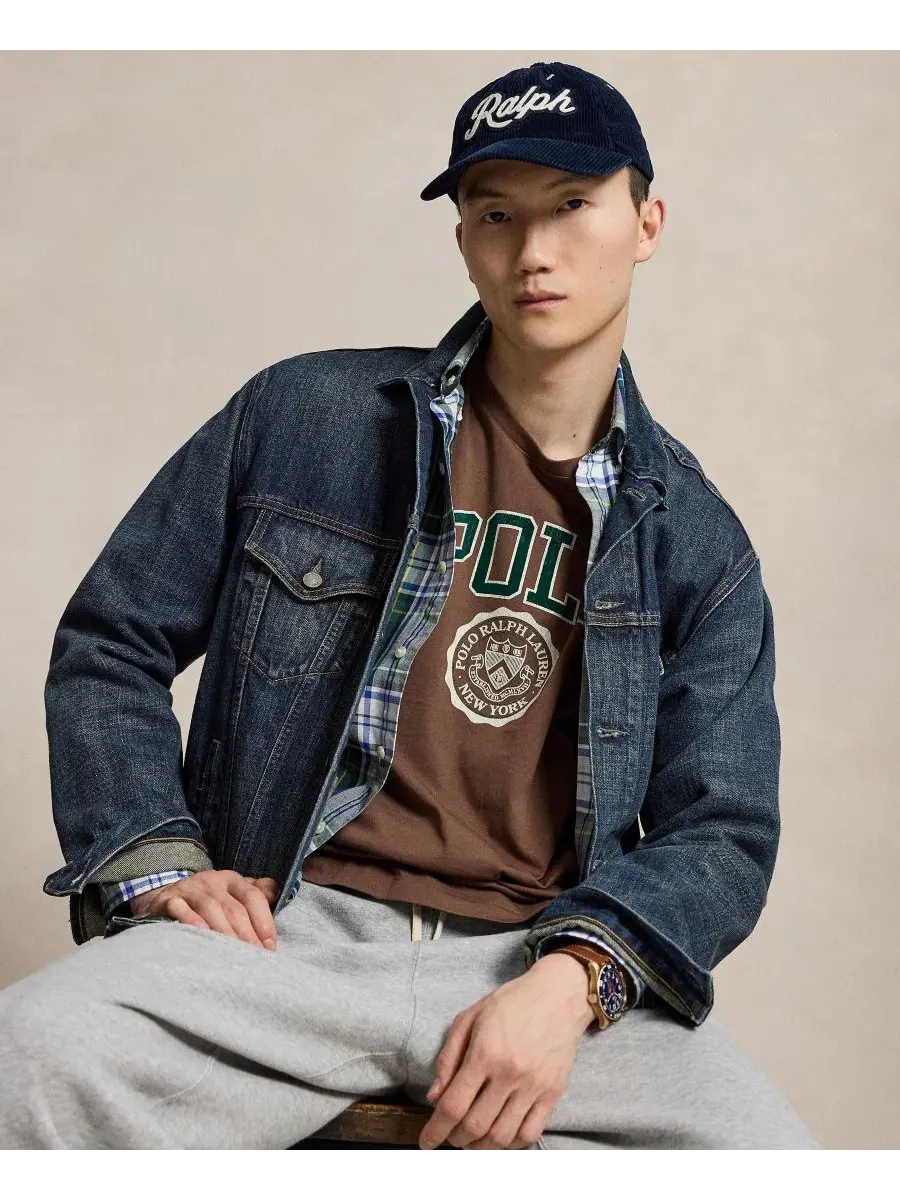 Футболка с логотипом Polo Ralph Lauren — изображение 3 из 6, коричневый