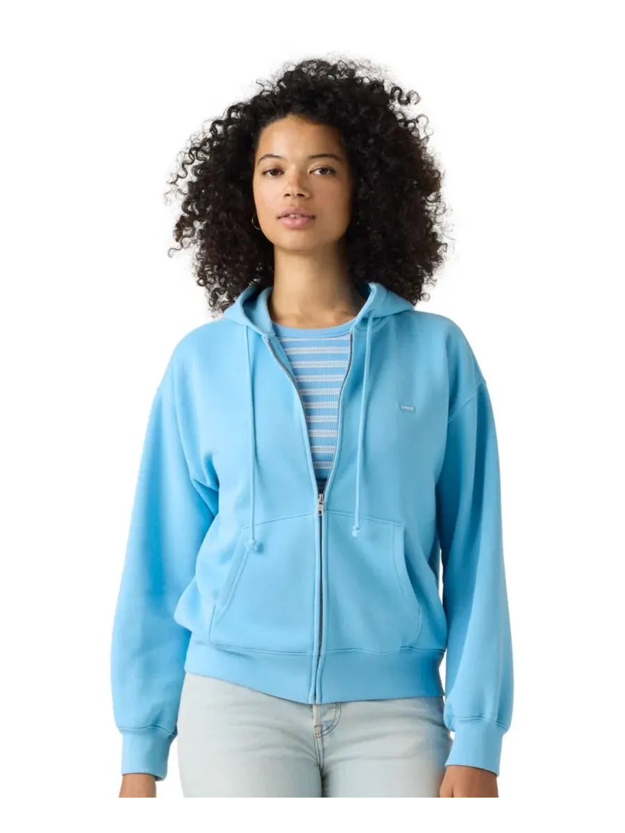 Женская худи с принтом Everyday Zip-Up Hoodie Levi's — изображение 1 из 4, синий
