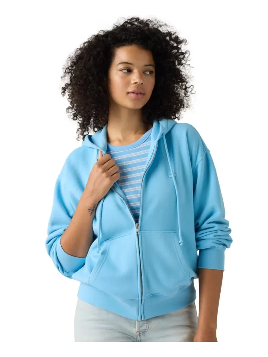 Женская худи с принтом Everyday Zip-Up Hoodie Levi's — изображение 2 из 4, синий