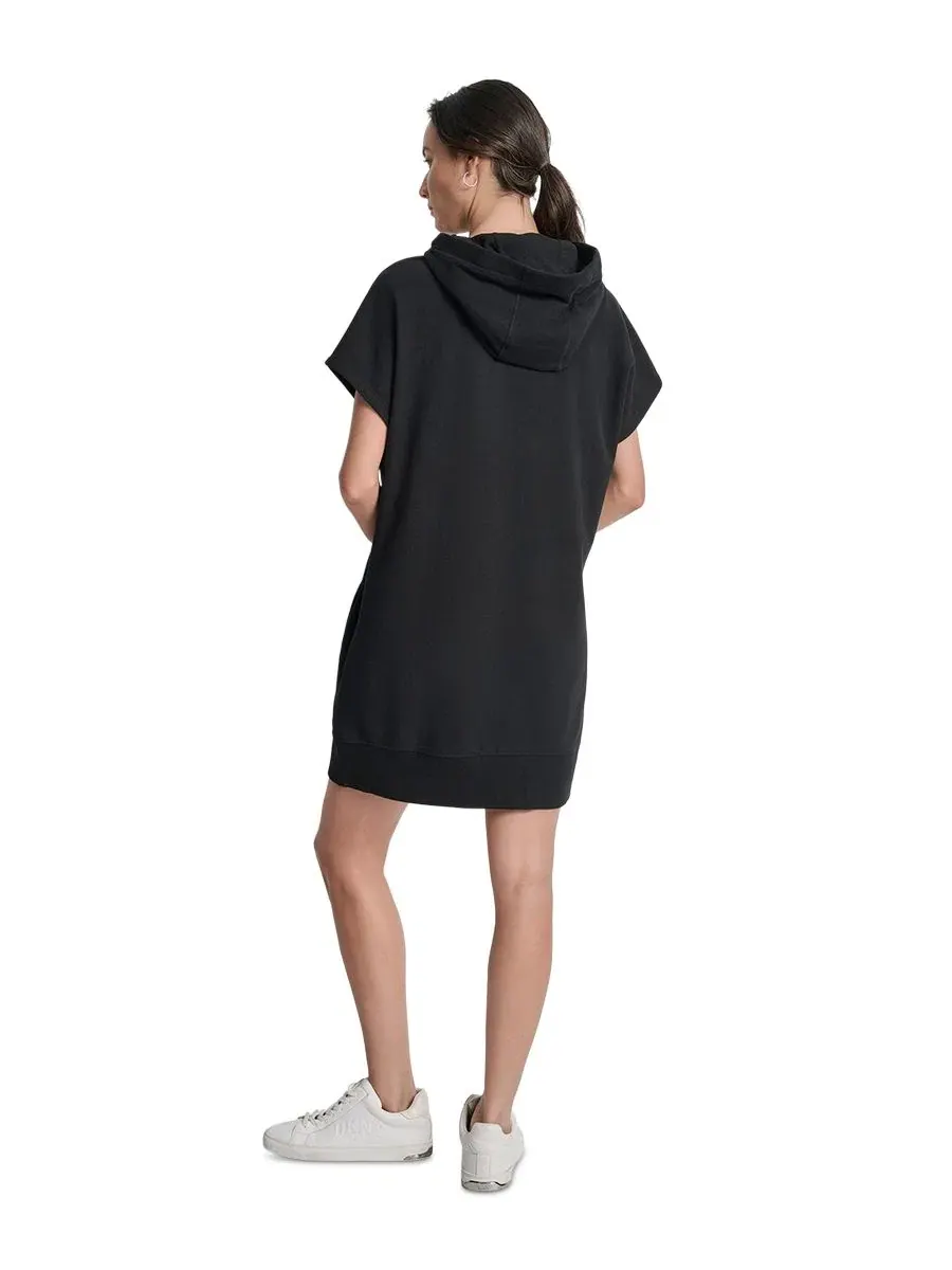 Платье-худи с капюшоном и карманами DKNY Sport — изображение 4 из 4, черный