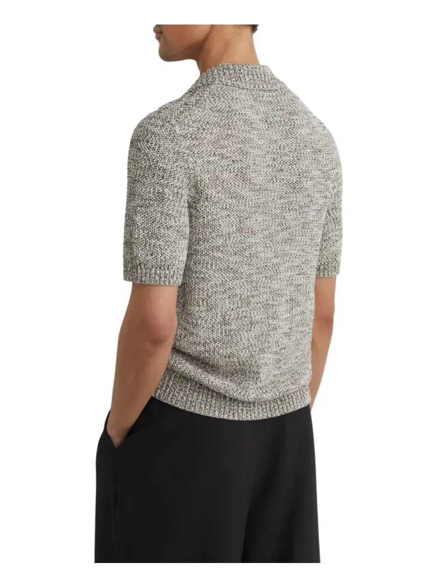 Мужская рубашка с кубинским воротником Addis Button Through Speckled Cuban Shirt REISS — изображение 5 из 5, прозрачный