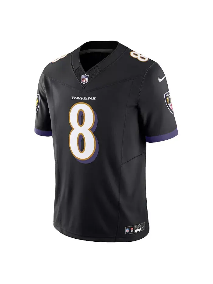 Мужская лимитированная джерси Lamar Jackson Baltimore Ravens Vapor F.U.S.E Nike — изображение 2 из 3, черный