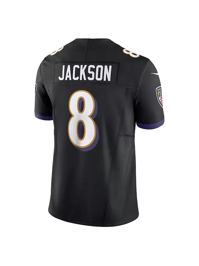 Мужская лимитированная джерси Lamar Jackson Baltimore Ravens Vapor F.U.S.E Nike — изображение 3 из 3, черный