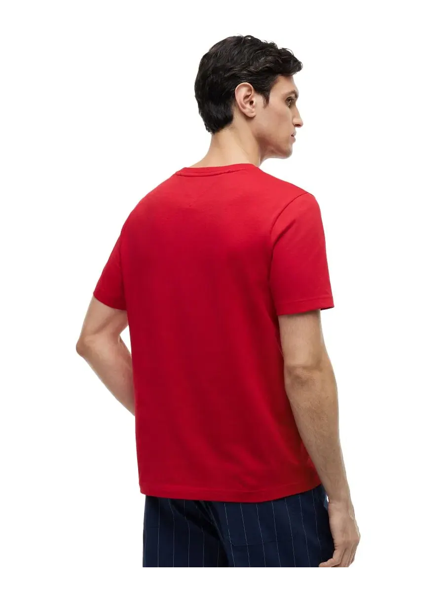 Футболка мужская свободного кроя Script Flag Tommy Hilfiger — изображение 4 из 4, красный