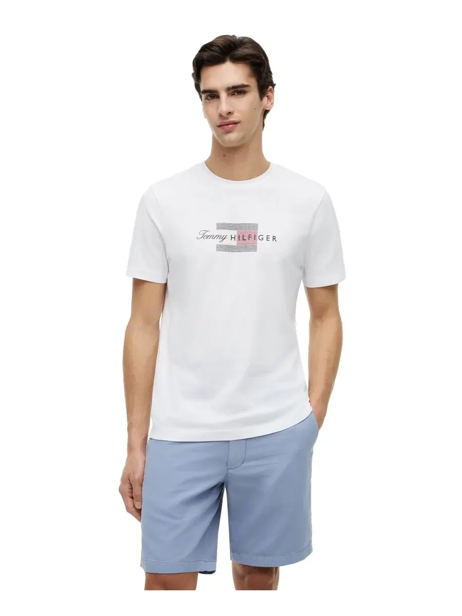Футболка с коротким рукавом Script Flag Tommy Hilfiger — изображение 1 из 4, белый