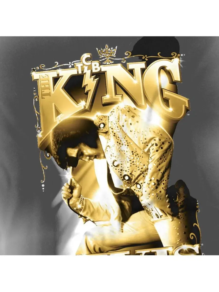 Футболка с принтом Presley The King Elvis — изображение 3 из 3, черный