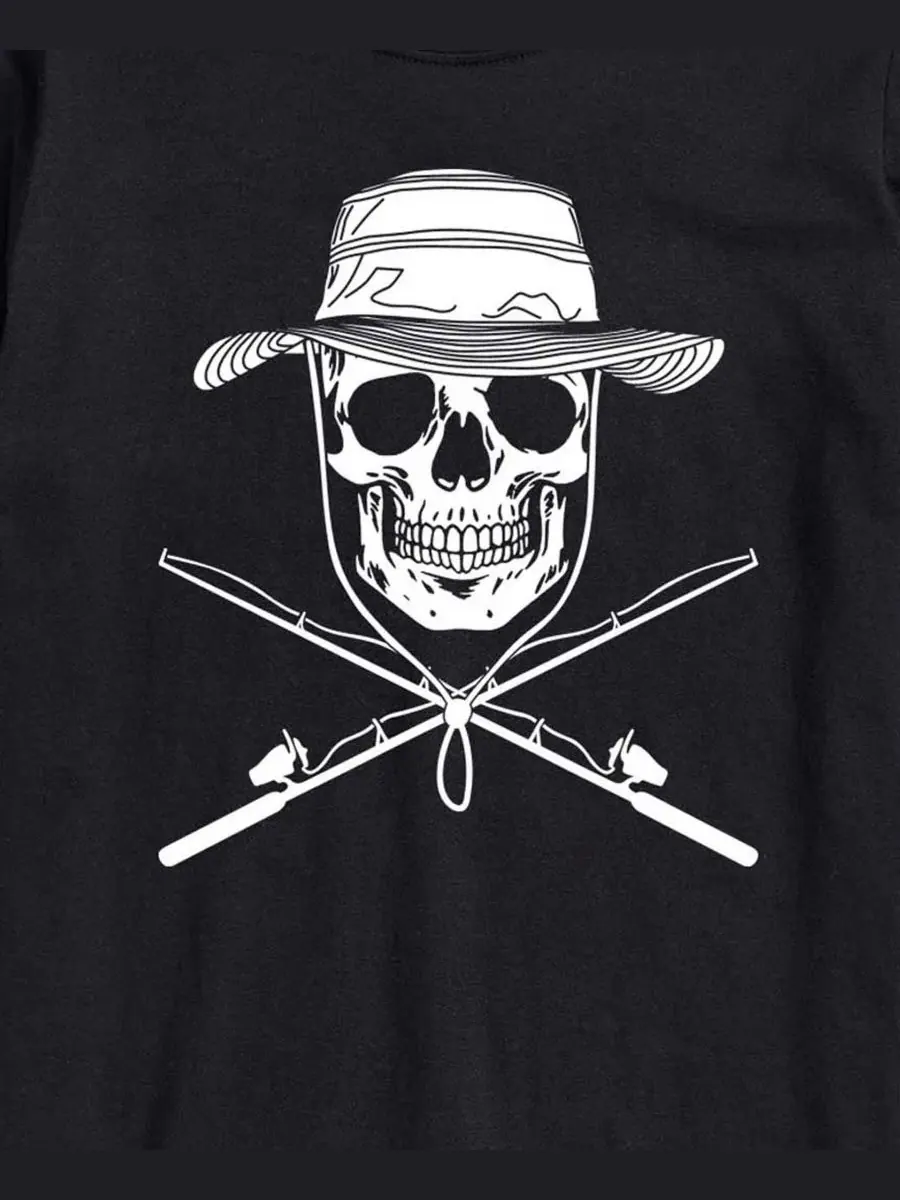 Футболка с графическим принтом Fisherman Skull Crossed Rods AIRWAVES — изображение 3 из 3, черный