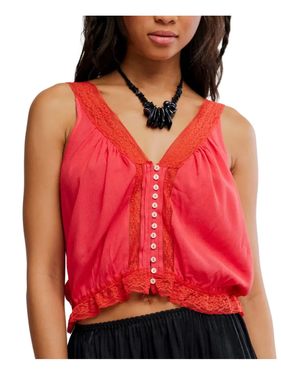 Топ без рукавов с V-образным вырезом Celeste Free People, Sour Sweet — изображение 1 из 6