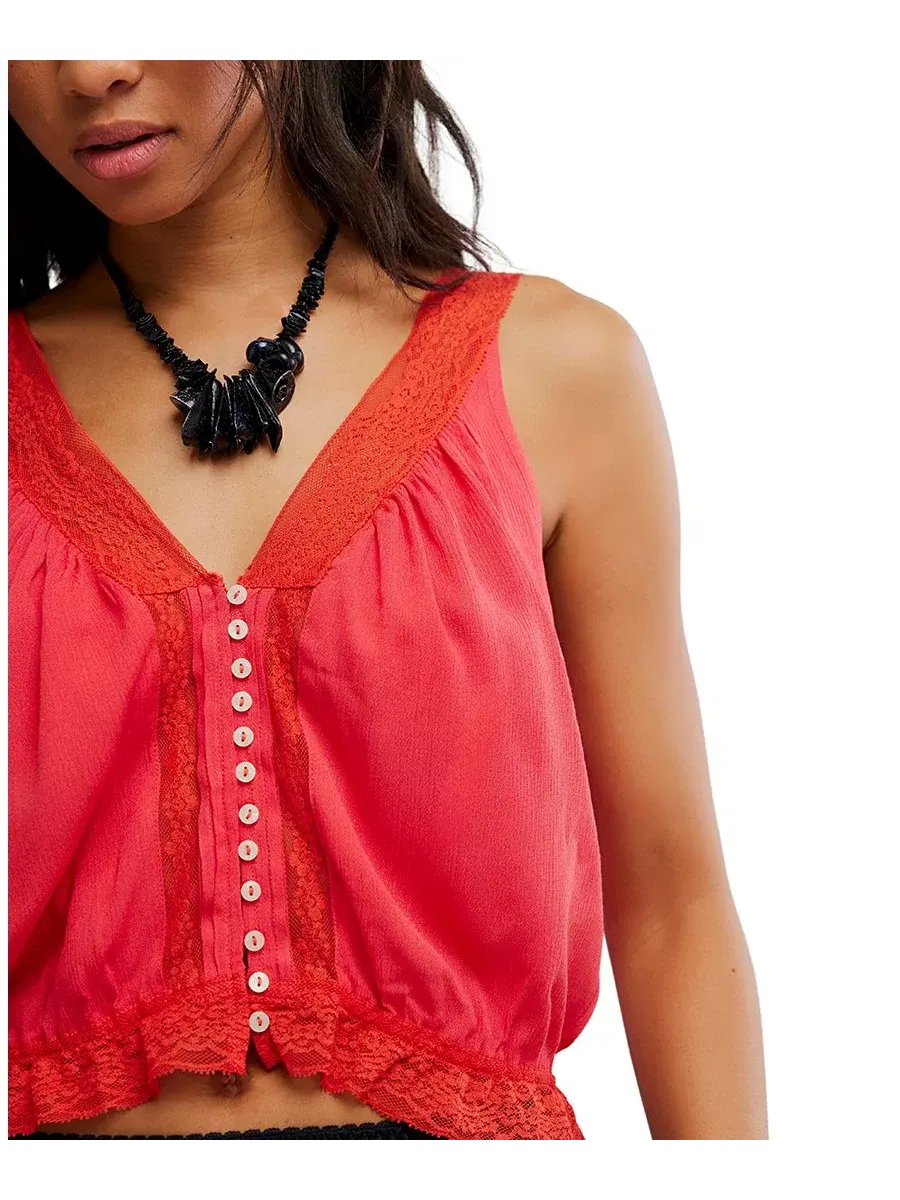 Топ без рукавов с V-образным вырезом Celeste Free People, Sour Sweet — изображение 3 из 6