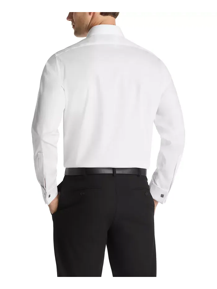 Мужская рубашка Calvin Klein Slim Fit с французскими манжетами — изображение 2 из 4, белый