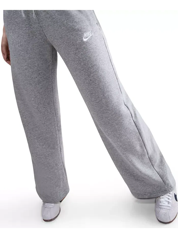 Женские спортивные брюки Club Fleece с завышенной талией и широкими штанинами Nike — изображение 4 из 5, серый