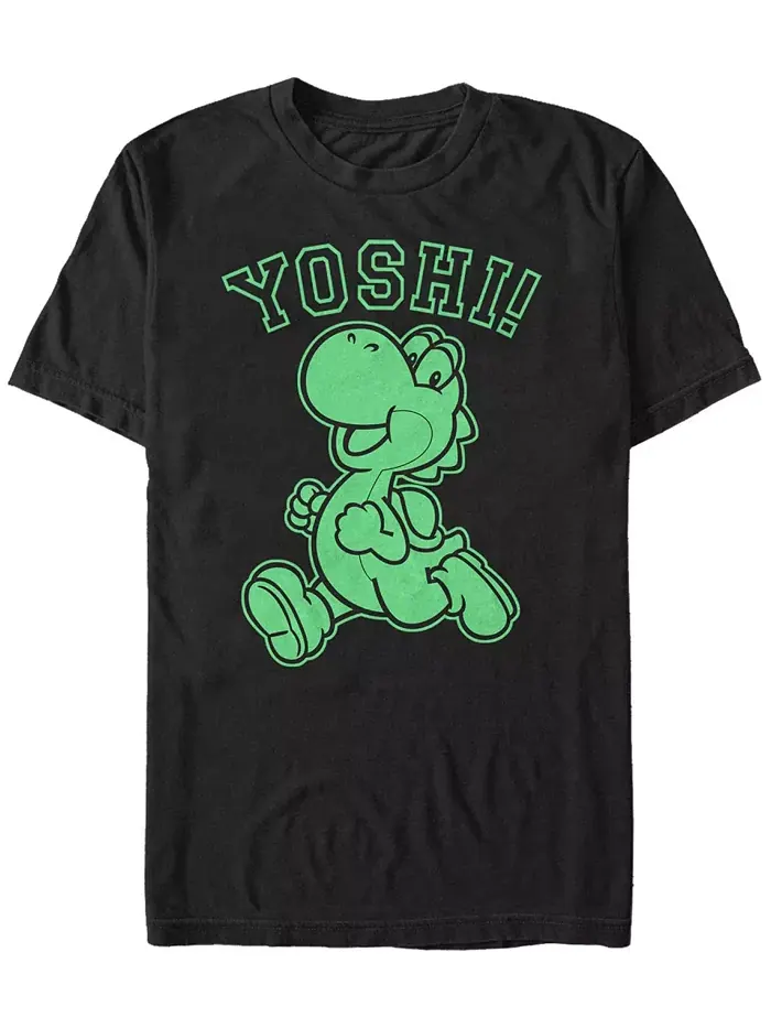Футболка мужская Nintendo Super Mario Running Yoshi с коротким рукавом Fifth Sun — изображение 1 из 1, черный
