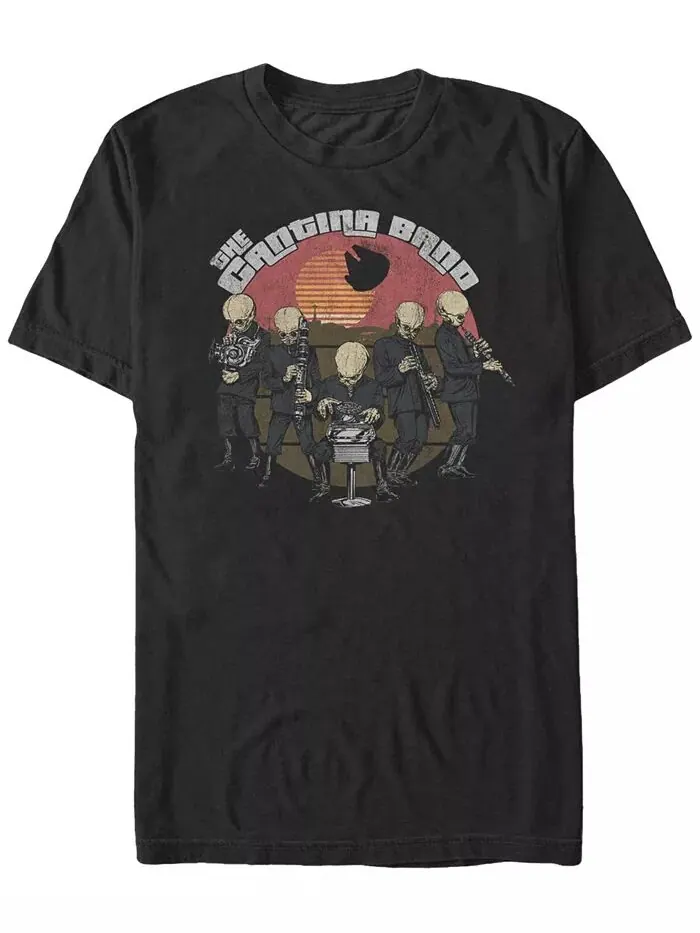 Мужская футболка Cantina Band с коротким рукавом и круглым вырезом Fifth Sun — изображение 1 из 1, черный