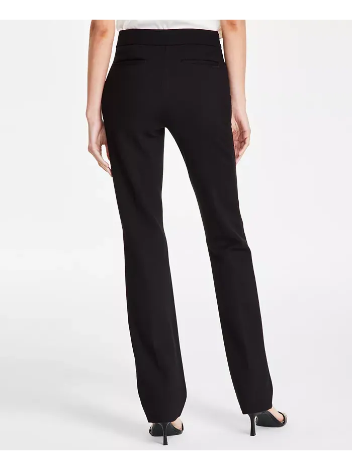 Узкие брюки с завышенной талией Petite Mid-Rise Pants Anne Klein — изображение 3 из 3, черный