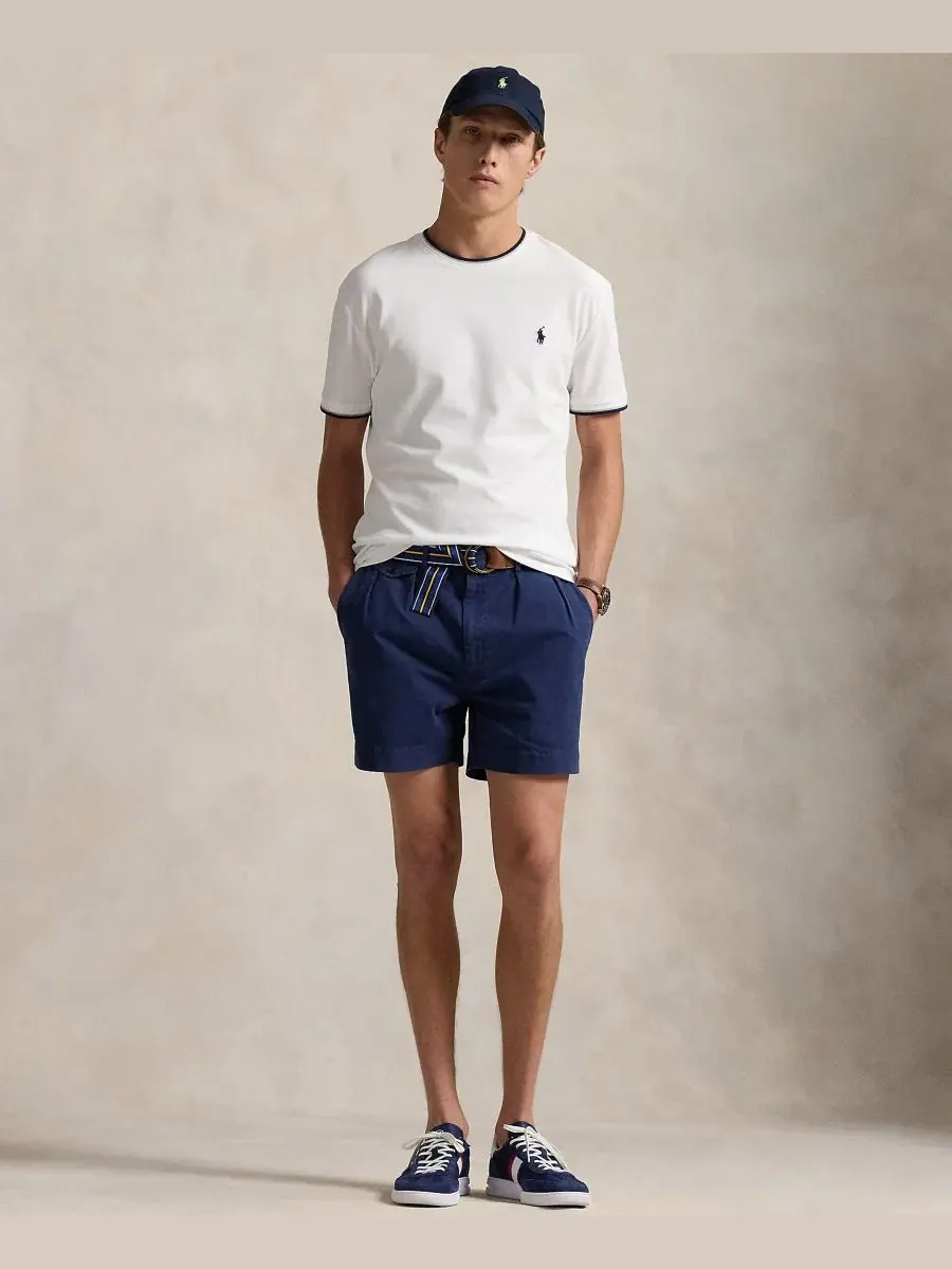 Футболка классическая из стрейч-сетки с вышивкой Polo Ralph Lauren — изображение 2 из 6, белый