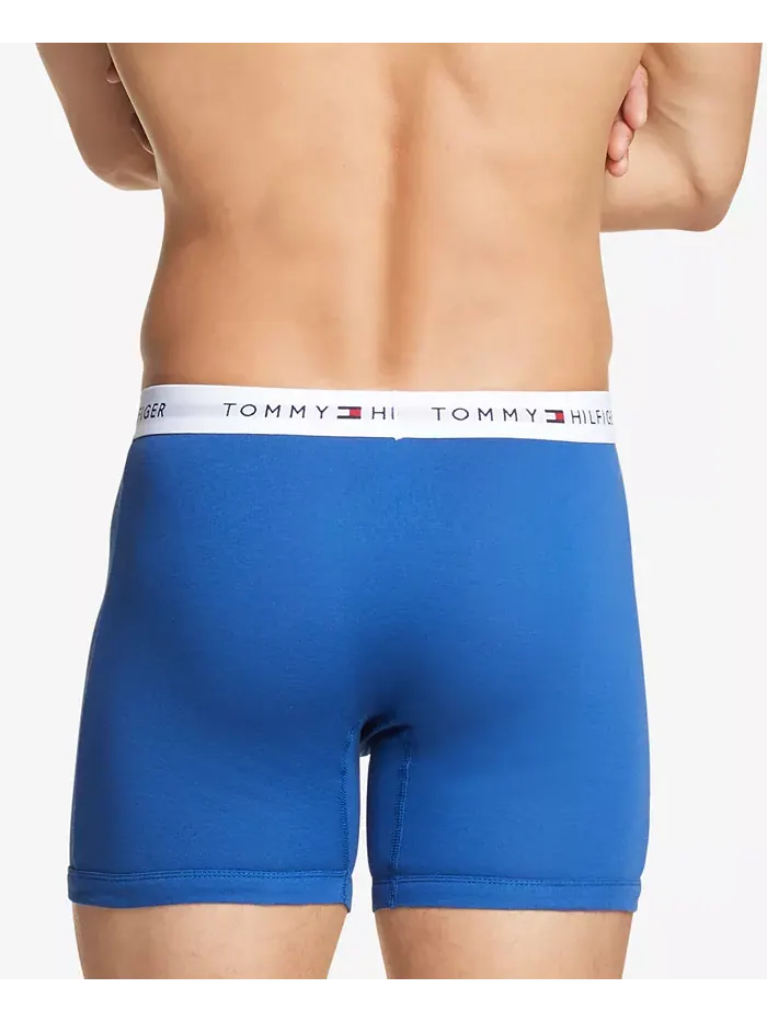 Мужские классические боксеры из хлопка, 3 шт Tommy Hilfiger — изображение 3 из 5, синий