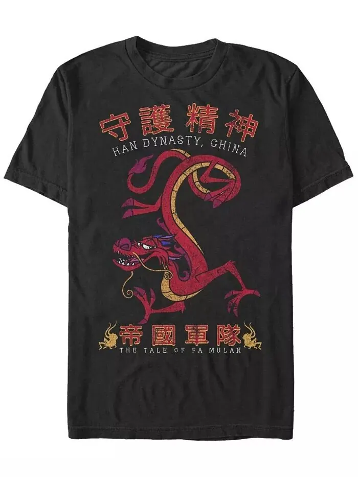 Мужская футболка с короткими рукавами Mushu Dragon Crew Fifth Sun — изображение 1 из 1, черный
