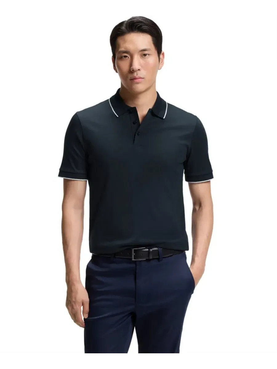 Поло с коротким рукавом Slim Fit Hugo Boss — изображение 1 из 5, синий