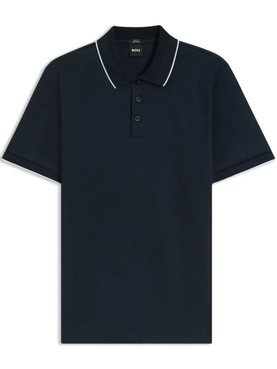 Поло с коротким рукавом Slim Fit Hugo Boss — изображение 2 из 5, синий