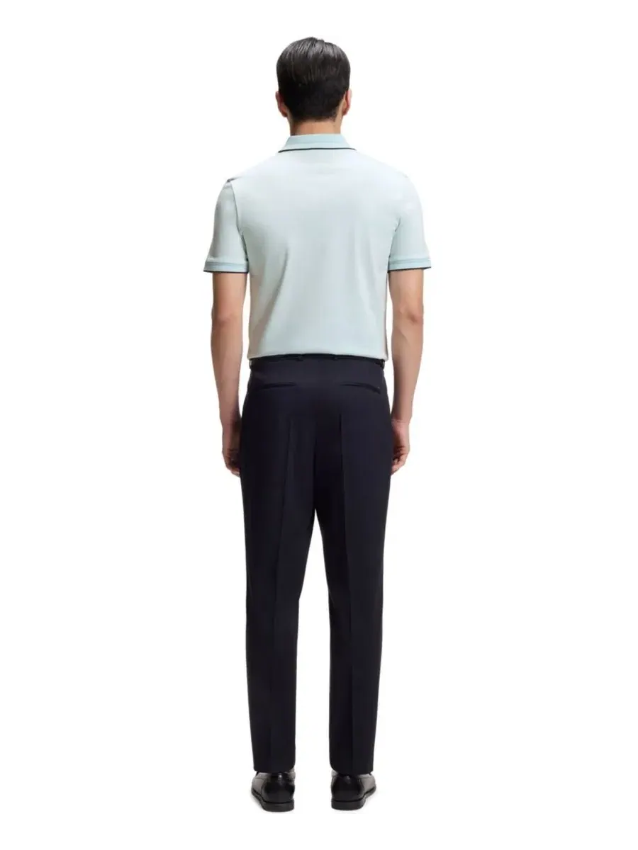 Поло с длинным рукавом из хлопка Hugo Boss — изображение 3 из 5, синий
