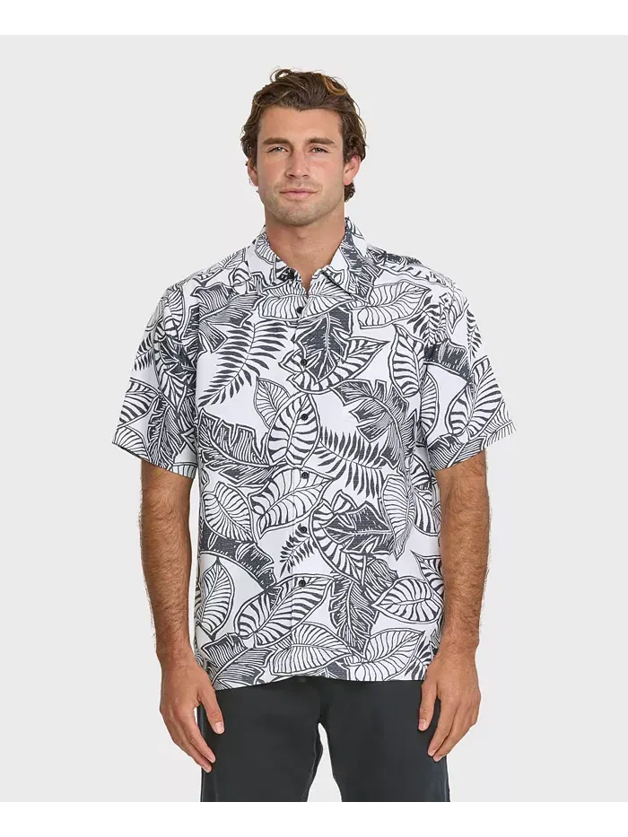 Мужская рубашка с коротким рукавом Siesta Quiksilver Waterman — изображение 1 из 8, черный