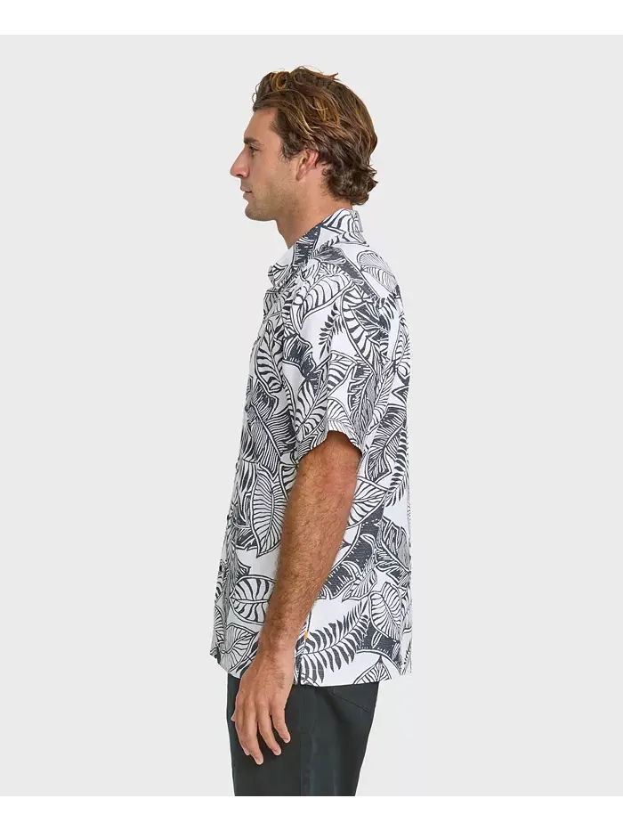 Мужская рубашка с коротким рукавом Siesta Quiksilver Waterman — изображение 3 из 8, черный