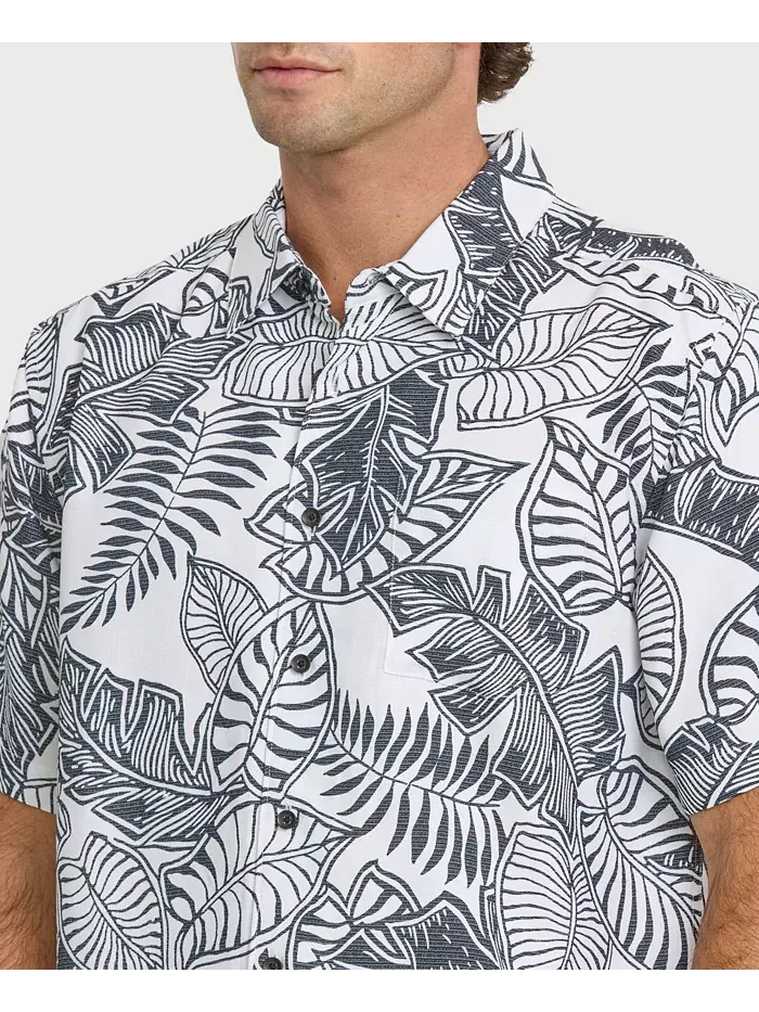 Мужская рубашка с коротким рукавом Siesta Quiksilver Waterman — изображение 4 из 8, черный