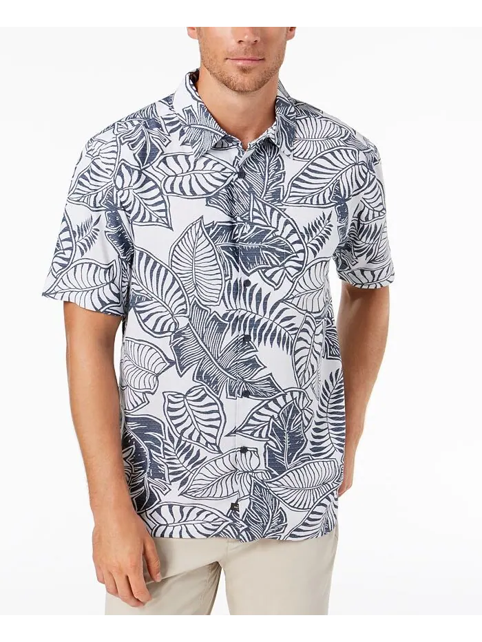 Мужская рубашка Siesta с коротким рукавом Quiksilver Waterman — изображение 1 из 3, синий