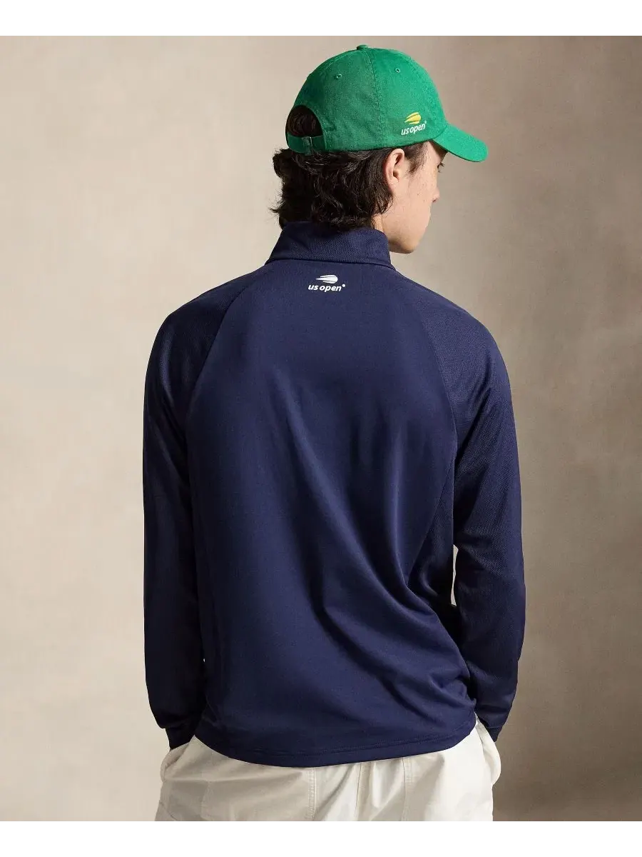 Свитшот с воротником-стойкой и молнией US Open Paneled Stretch Polo Ralph Lauren — изображение 4 из 6, темно-синий