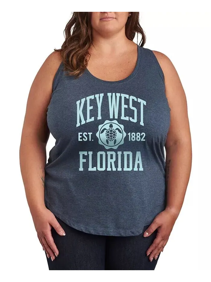 Майка с графическим рисунком Key West Athletic больших размеров Hybrid Apparel — изображение 1 из 3, синий
