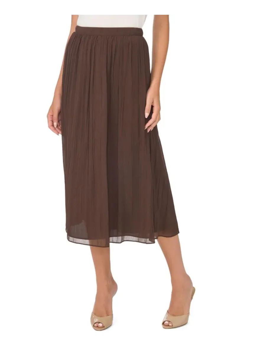 Юбка-миди A-силуэта с защипами, модель Pleated Pull-On Midi Skirt Vince Camuto
