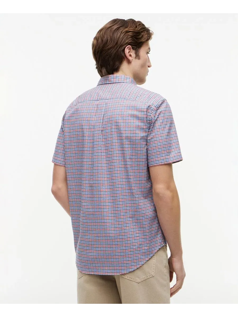 Рубашка с коротким рукавом Oxford Multi-Gingham Tommy Hilfiger — изображение 4 из 4, красный