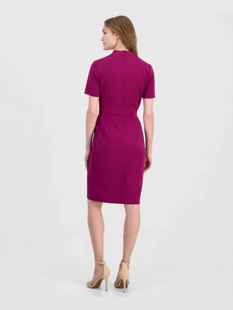 Платье-футляр с запахом Anne Klein — изображение 3 из 3, коричневый