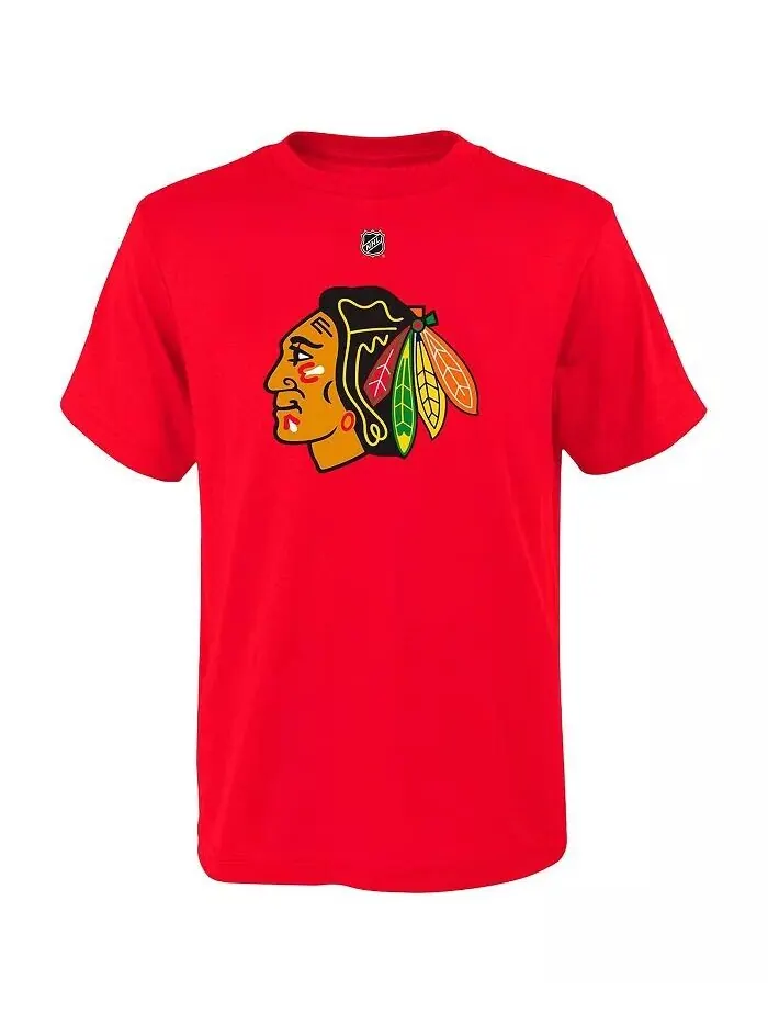Футболка Big Boys Connor Bedard Red Chicago Blackhawks с именем и номером Outerstuff — изображение 2 из 3