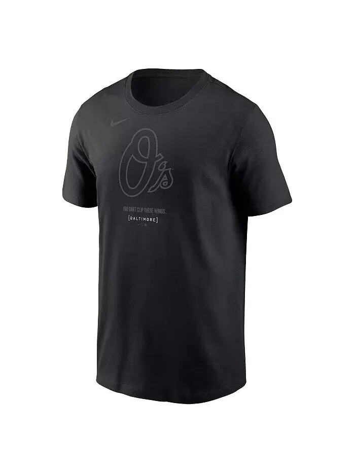 Мужская черная футболка с большим логотипом Baltimore Orioles City Connect Nike — изображение 3 из 3, черный