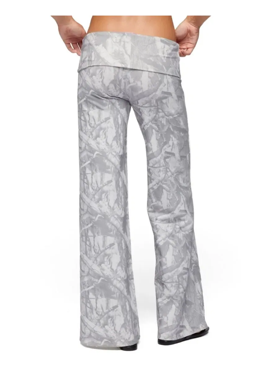 Брюки клеш с завышенной талией, без пояса, Cammy Wide Leg Foldover Pants Edikted — изображение 2 из 5, серый